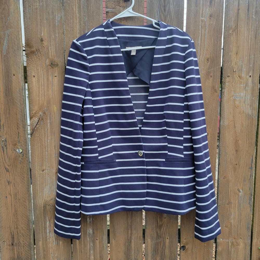 Banana Republic Stripped Blazer Sz 14